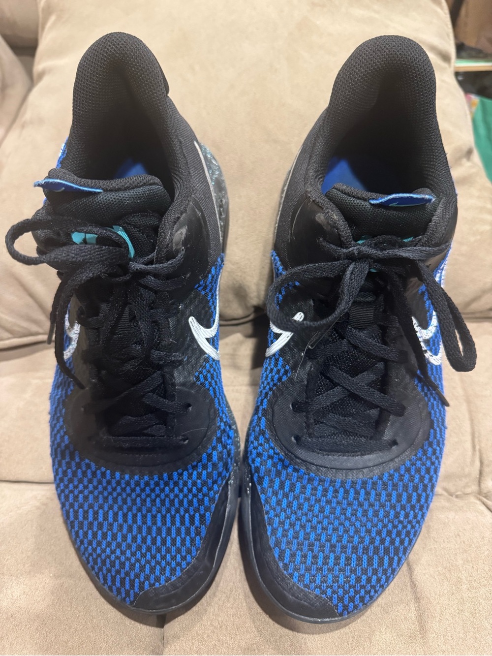 Preowned Nike KD Trey 5 IX Black Racer Blue Men's Sz 10.5 No Box (CW3400-007)